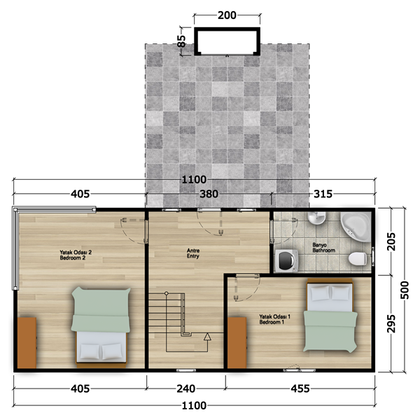 110 Metrekare Celik Konstruksiyon Villa