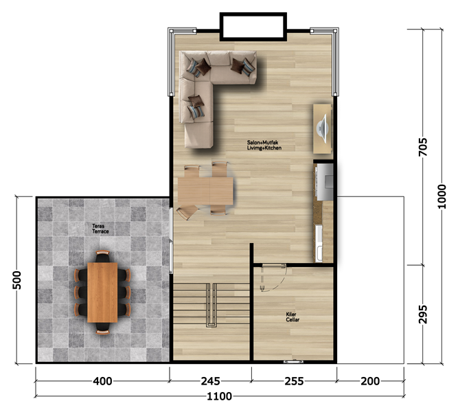 110 Metrekare Celik Konstruksiyon Villa