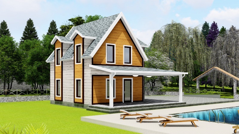 130 Metrekare Celik Konstruksiyon Villa