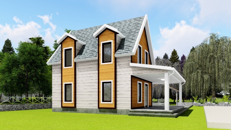 130 Metrekare Celik Konstruksiyon Villa