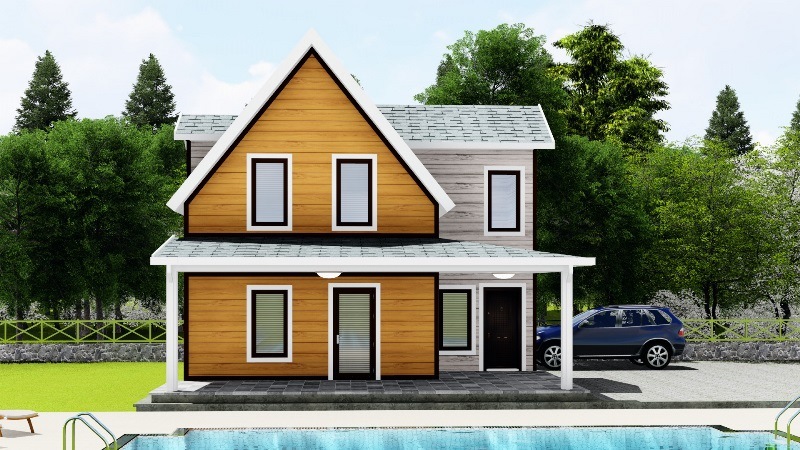 130 Metrekare Celik Konstruksiyon Villa