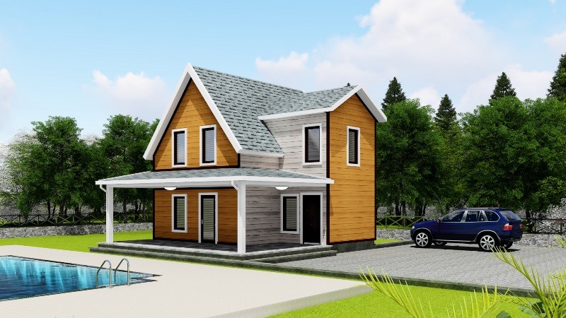 130 Metrekare Celik Konstruksiyon Villa