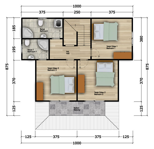 160 Metrekare Celik Konstruksiyon Villa