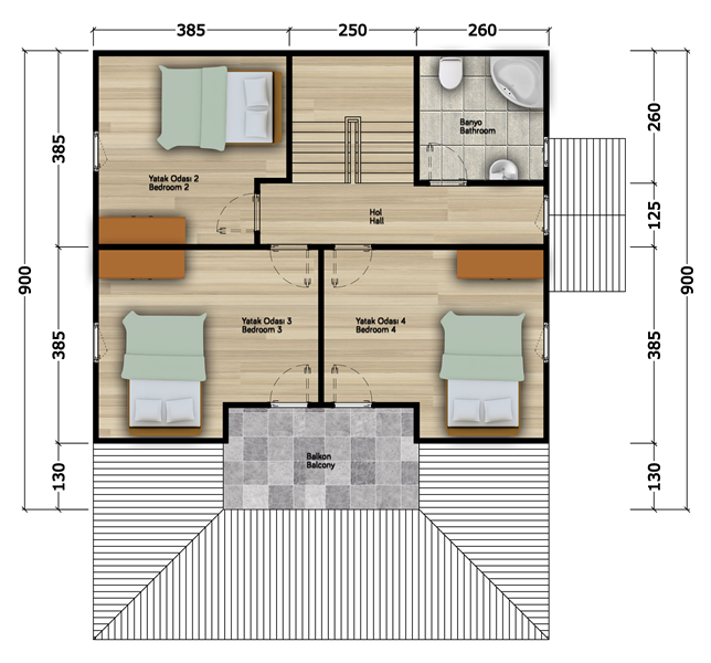180 Metrekare Celik Konstruksiyon Villa