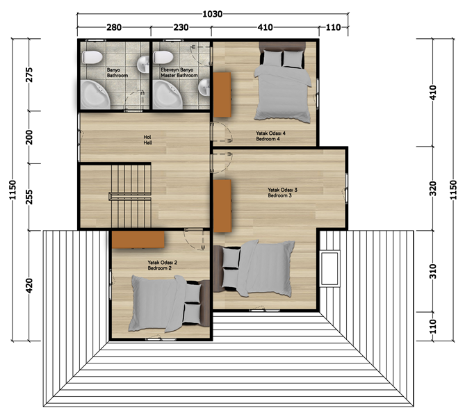 265 Metrekare Celik Konstruksiyon Villa