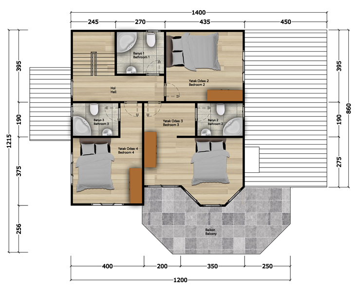 270 Metrekare Celik Konstruksiyon Villa