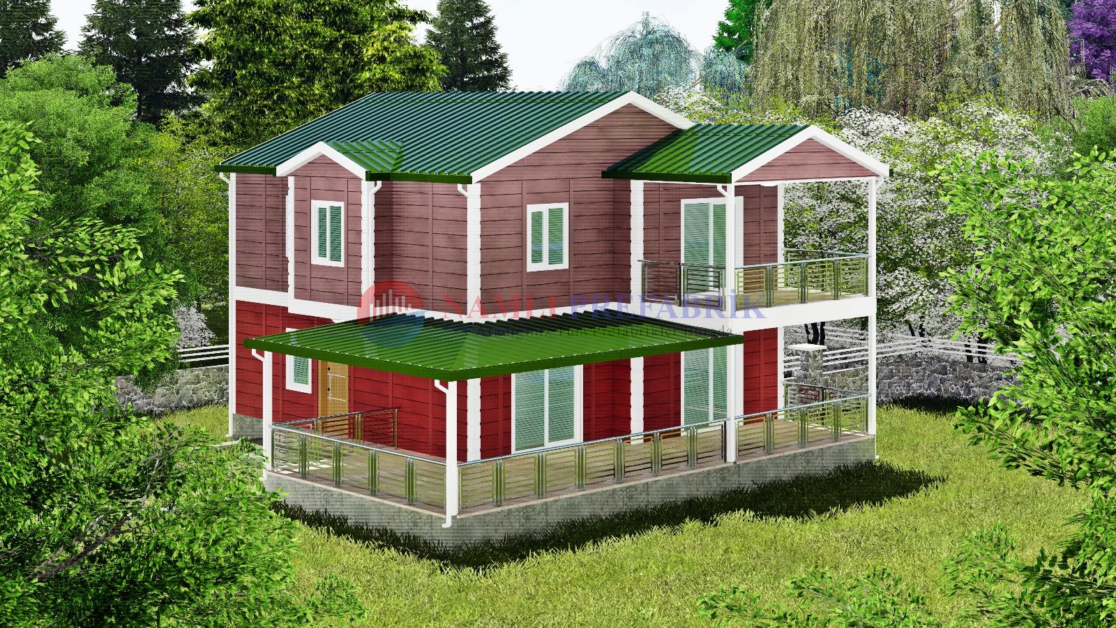 Gonca 192 Metrekare Dubleks Prefabrik Ev