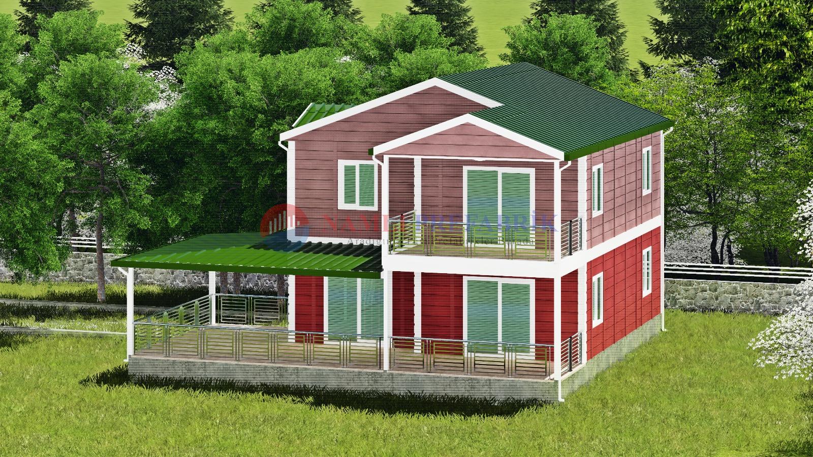 Gonca 192 Metrekare Dubleks Prefabrik Ev
