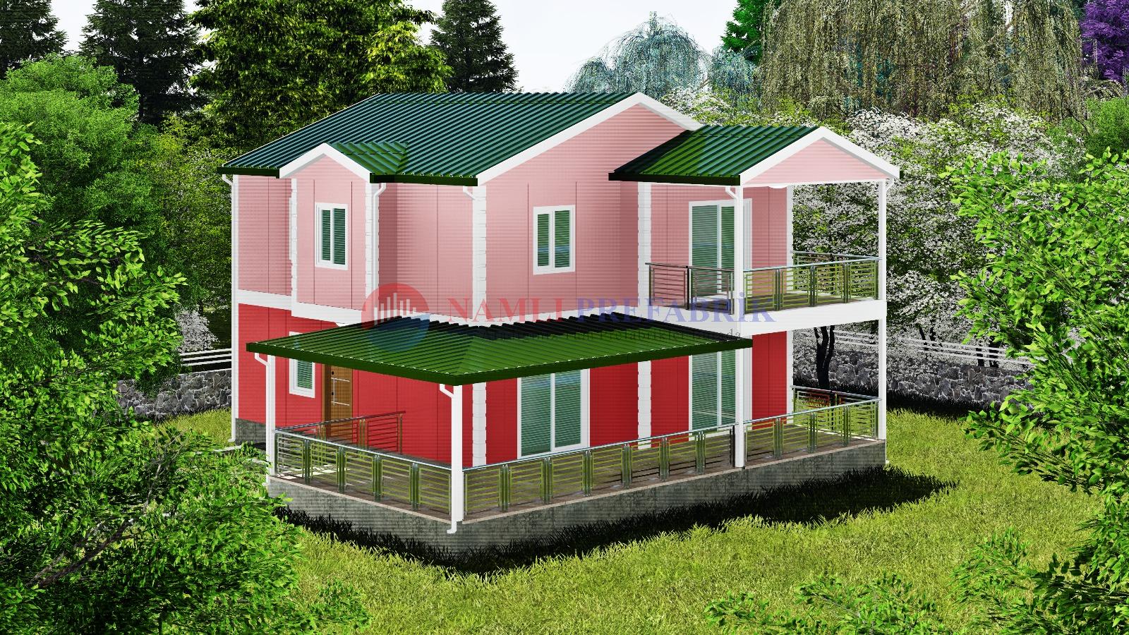 Gonca 192 Metrekare Dubleks Prefabrik Ev