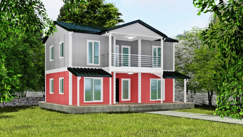 Karanfil 158 Metrekare Dubleks Prefabrik Ev