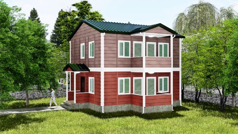 Papatya 115 Metrekare Dubleks Prefabrik Ev