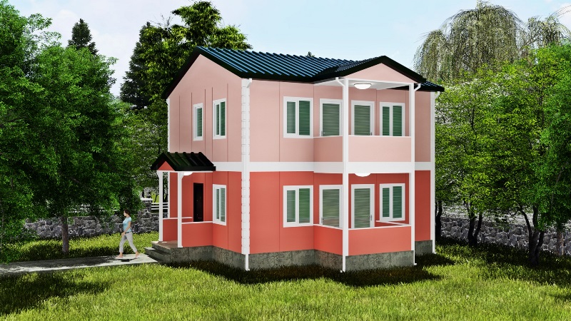Papatya 115 Metrekare Dubleks Prefabrik Ev