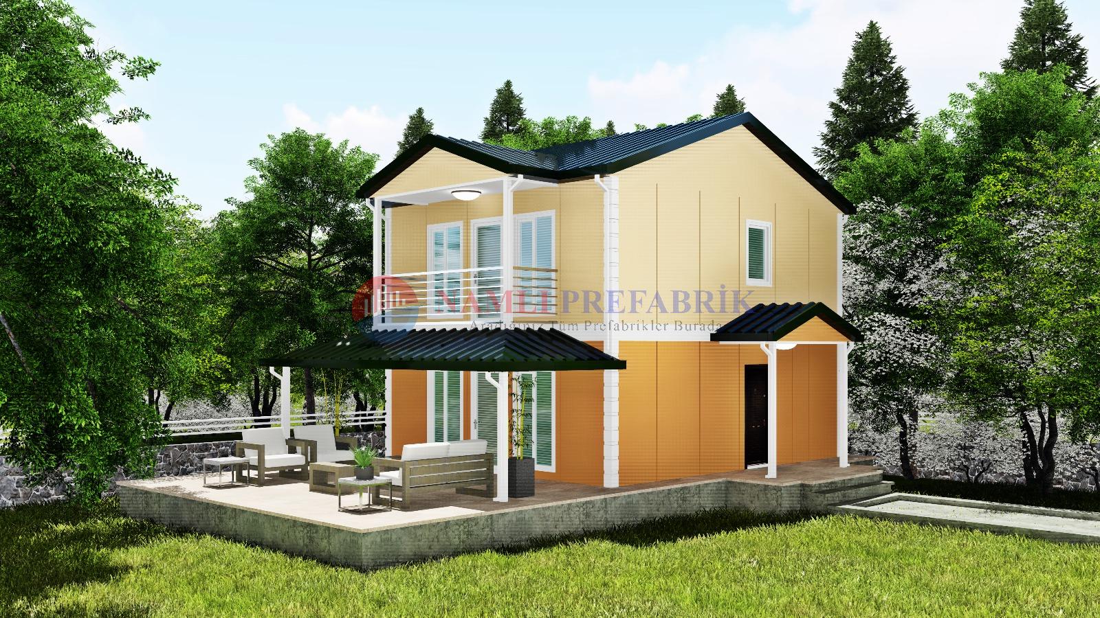 Sümbül 118 Metrekare Dubleks Prefabrik Ev