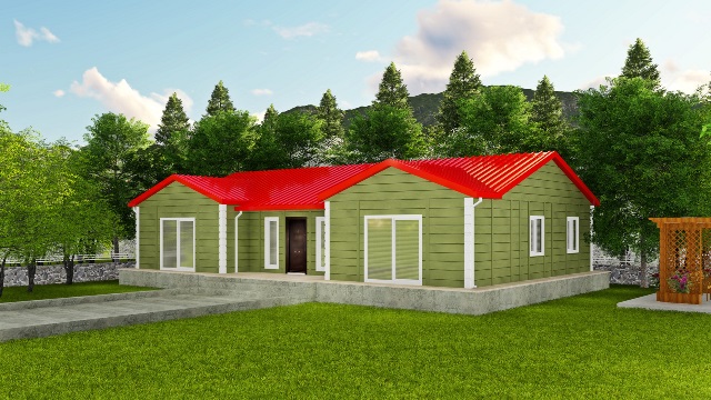 Bugu 145 Metrekare Tek Katli Prefabrik Ev