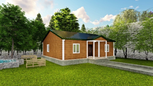 Dalga 92 Metrekare Tek Katli Prefabrik Ev