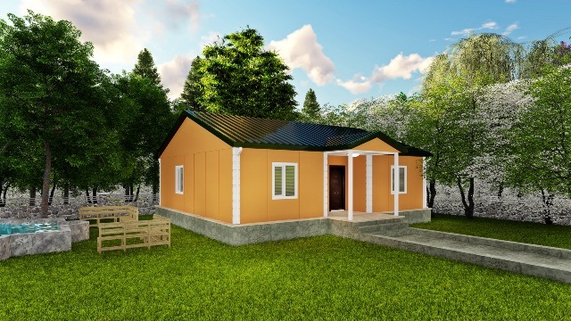 Dalga 92 Metrekare Tek Katli Prefabrik Ev