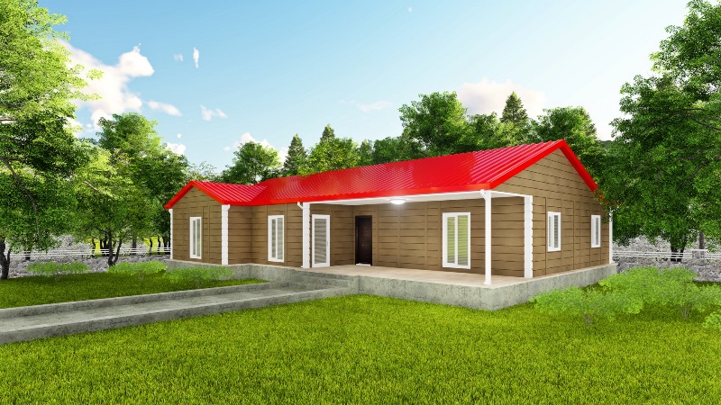 Kar 168 Metrekare Tek Katli Prefabrik Ev