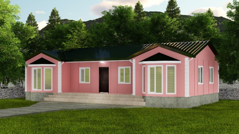 Ruzgar 98 Metrekare Tek Katli Prefabrik Ev