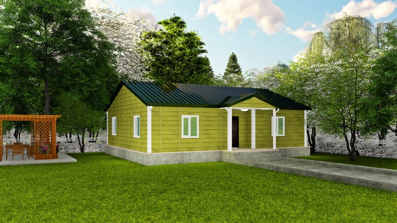Sis 105 Metrekare Tek Katli Prefabrik Ev